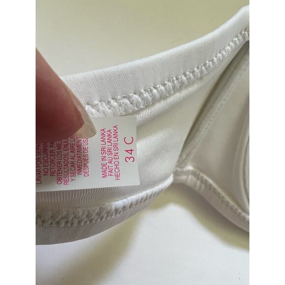 Victoria's Secret Women's Strapless Jeweled Embellished Bikini Top White SZ 34C - Picture 9 of 10